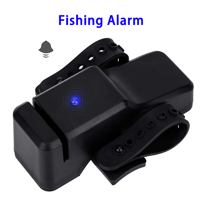 Fishing Rod Bite Alarm Bell LED Light Sound Alert Fishing Alarm