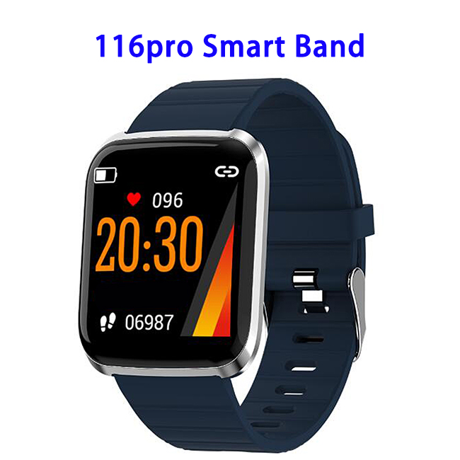 CE ROHS Approved IP67 HR Blood Pressure Monitor Fitness Tracker 116Pro