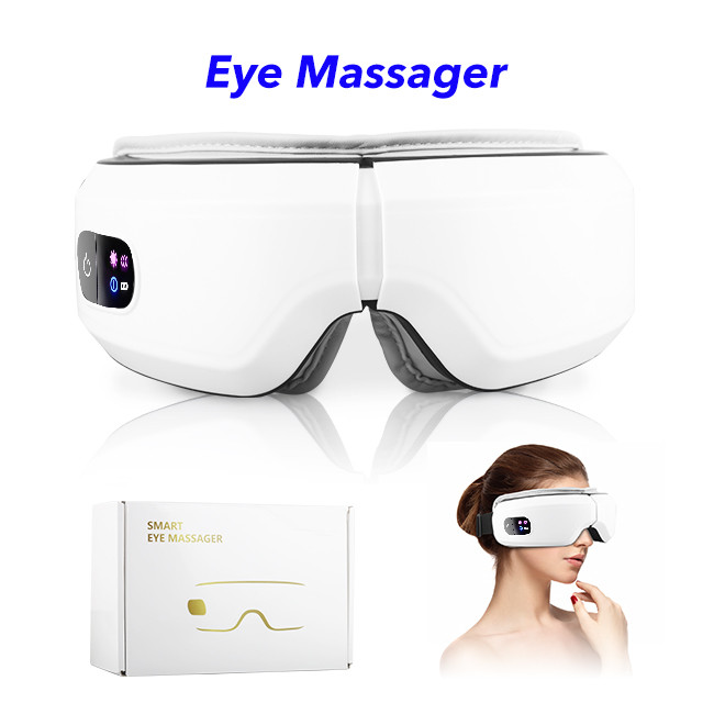 Smart Eye Massager with Heat Compression Rechargeable Vibration Music