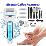 Electric Callus Remover for Feet Scrubber Remove Dead Skin Pedicure Tools Kit with 3 Roller Heads (blue)