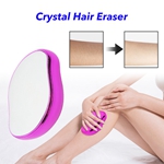 Painless Magic Crystal Glass Hair Remover Crystal Hair Remover for Women and Men(Deep rose)
