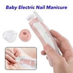 Safety Baby Electric Nail File Trim Polish Grooming Kit for Infant Toddler Kids Baby Electric Nail Manicure(White)