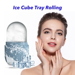 Ice Roller For Face Icing Tool Food-Grade Leak-Proof Silicone Reusable Face Massage Cube Ice Mold Holder (blue)