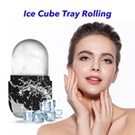 Ice Roller For Face Icing Tool Food-Grade Leak-Proof Silicone Reusable Face Massage Cube Ice Mold Holder (black)