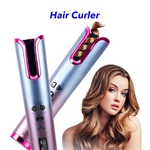 Rechargeable Professional Automatic Hair Curler Wireless Hair Curler Automatic Cordless Hair Curler(Rose)