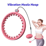 Smart Counting Weighted Adomen Massage 24 Detachable Knots Weight Loss Fitness Hoop for Kids and Women (Pink)