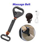 2 in 1 Lateral and Percussion Vibration Belt Slimming Vibration Massage Gun with Belt (Black)