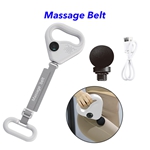 2 in 1 Lateral and Percussion Vibration Belt Slimming Vibration Massage Gun with Belt (White)