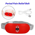 Portable Women Heating Pain Relief Device Period Pain Relief Device Massage Belly(Red)