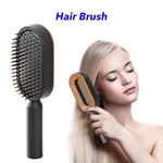 3D Anti-Static Air Cushion Massager Brush Airbag Comb Self Cleaning Detangling Hairdressing Brush for Women(gold)