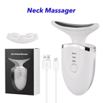 Heat Vibration Anti Wrinkles Massager Face Massager Skin Lifting Tightening Device Neck Massager(White)