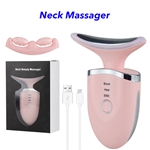 Heat Vibration Anti Wrinkles Massager Face Massager Skin Lifting Tightening Device Neck Massager(Pink)