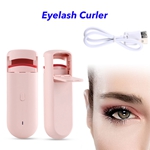 Portable Electric Lash Curler Heated Eyelash Curler Long Lasting Natural Lashes (Pink)