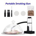 Portable Food Kitchen Smoking Gun Wood Smoke Infuser with Dome Lid and Wood Chips