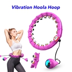 Smart Weighted Fit Hoop Weight Loss 24 Detachable Knots Fitness Massage Workout Equipment with Ball of light effects (purple)