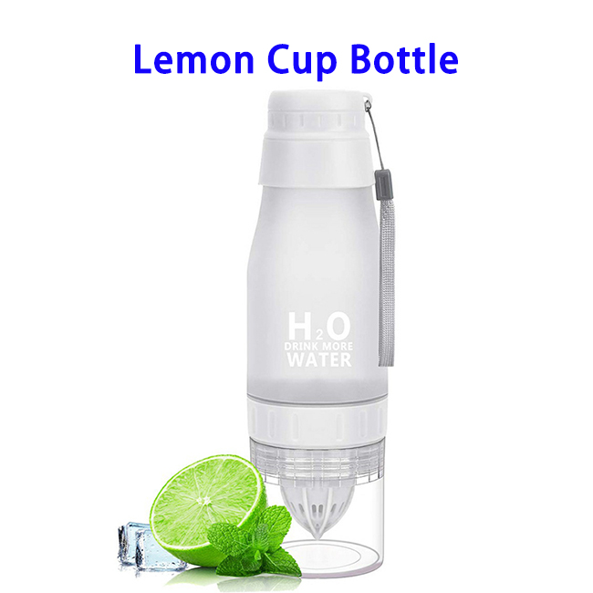 New Arrivals Amazon Hot Sell Food Grade Quality Juice Infuser H2O Lemon Drinking Water Bottles (White)