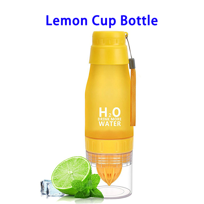 New Arrivals Amazon Hot Sell Food Grade Quality Juice Infuser H2O Lemon Drinking Water Bottles (Yellow)
