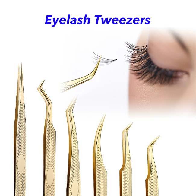 Professional Eyelash Extensions Tweezers Volume Tweezers Precision Stainless Steel Lash Tweezers 