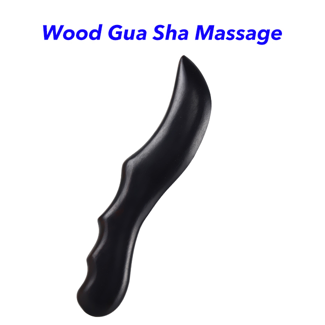 Wood Gua Sha Massage Tool EbonyTherapy Massager Lymphatic Drainage Massager Grip Scraping Board for Body Shaping Muscle 