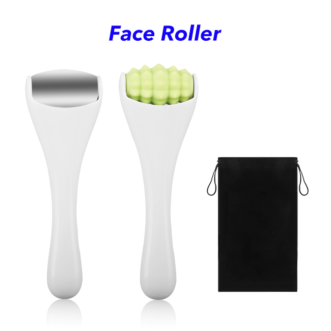 Face Roller Massager Face and Body Massage Instrument Massage Face Roller(White)
