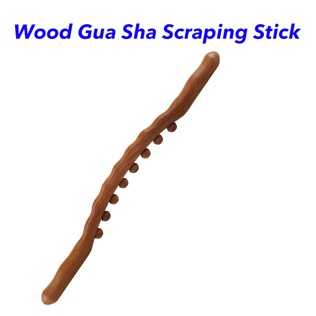 Body Sculpting Wood Therapy Lymphatic Drainage Massage Roller Stick Tools for Back Neck Waist and Leg Muscle Release 