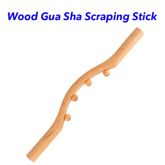 Professional Pain Relief Guasha Scraping Roller Sticker Massager Wood Therapy Roller Massage Tool