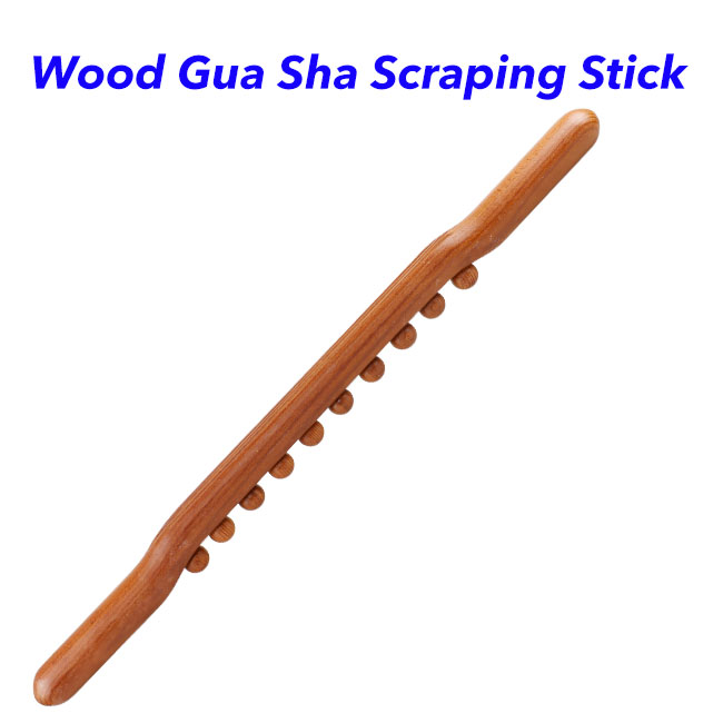 Wooden Massager Body Sculpting Massage Bar for All Body Back Belly Shoulder 10 Beads Gua Sha Massage Stick