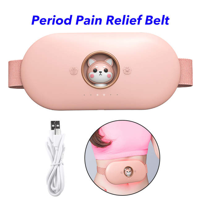 Portable Electric Menstrual Pad Massager Period Pain Relief Device Fast Heating Belly Wrap Belt 