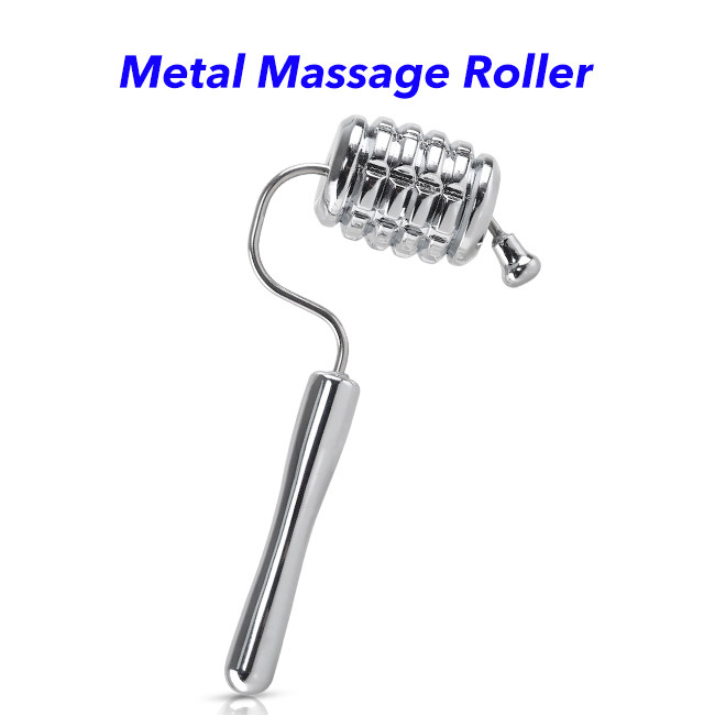 Face Massage Roller Stainless Steel Metal Therapy Massage Tools Lymphatic Drainage Facial Cryo Sticks Roller 