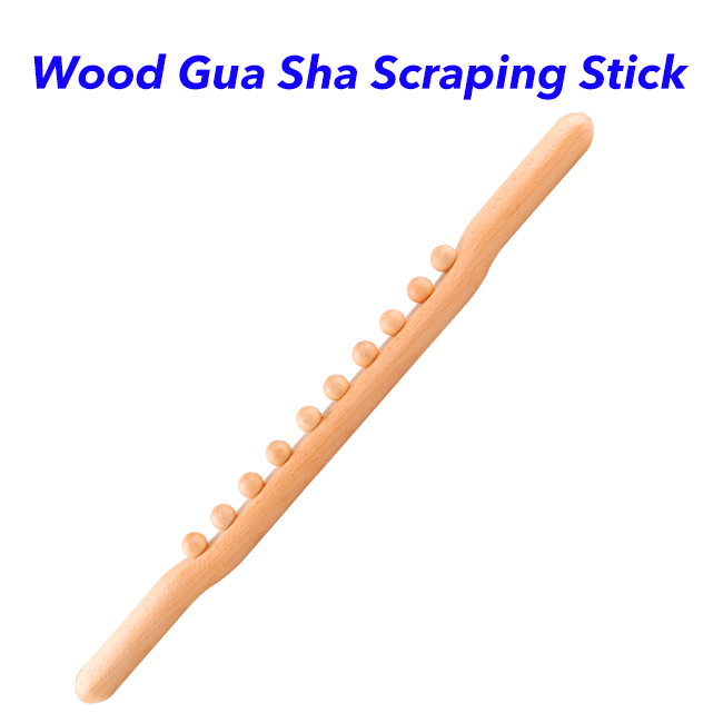 Wooden Massage Tools 10 Beads Anti Cellulite Wooden Scraping Roller Stick Wood Therapy Massage Tool 