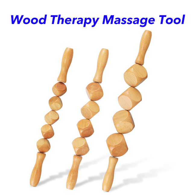 Pain Relief Maderoterapia Kit Wood Therapy Massage Tools Lymphatic Drainage Massager Fascia Massage Roller Stick for Full Body Muscle 