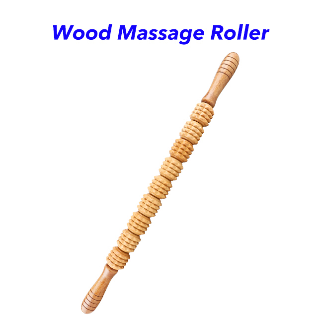 Handheld Wooden Massage Roller  Back Massager Roller Wood Therapy Tools for Body