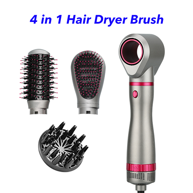 4 In 1 One Step Hair Volumizer Hair Dryer Brush Portable Hair Straightener Brush