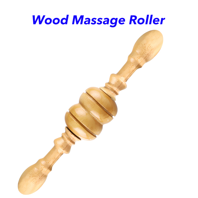 Manual Wooden Fascia Massage Roller Trigger Points Massager Stick Wood Body Therapy Massager