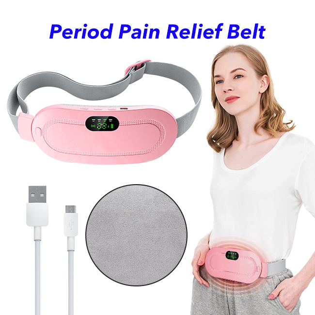 Heating Pads Menstrual Cramps Menstrual Heating Pad Period Pain Relief Wrap Belt(Pink)