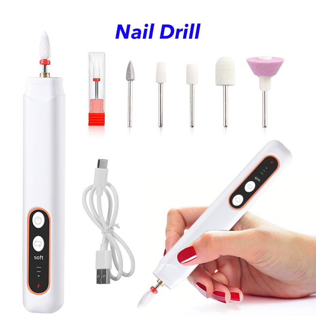 15000RPM Rechargeable Portable Electric Nail Drill Machine Nail File Polishing Tool Manicure Pedicure Tool