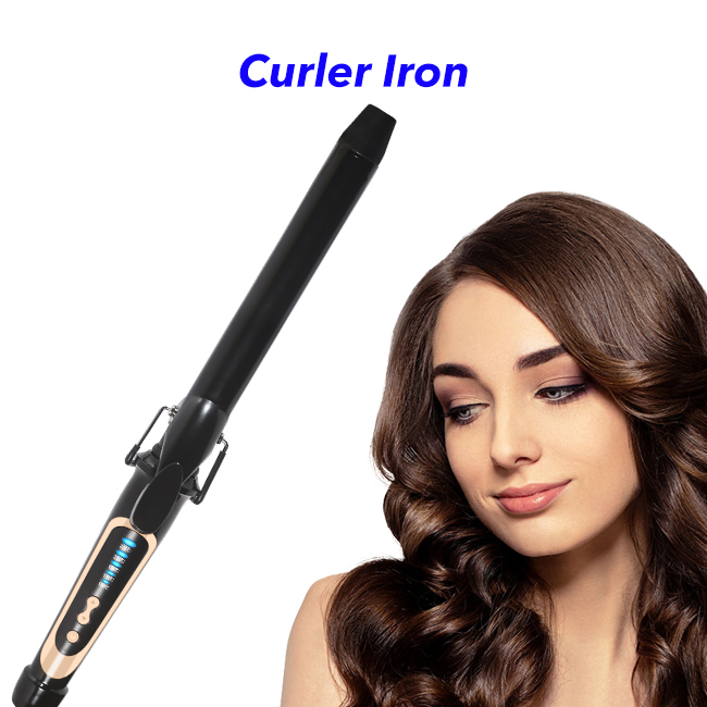Professional Curling Iron Wand Instant Heat Ceramic Hair Curler 