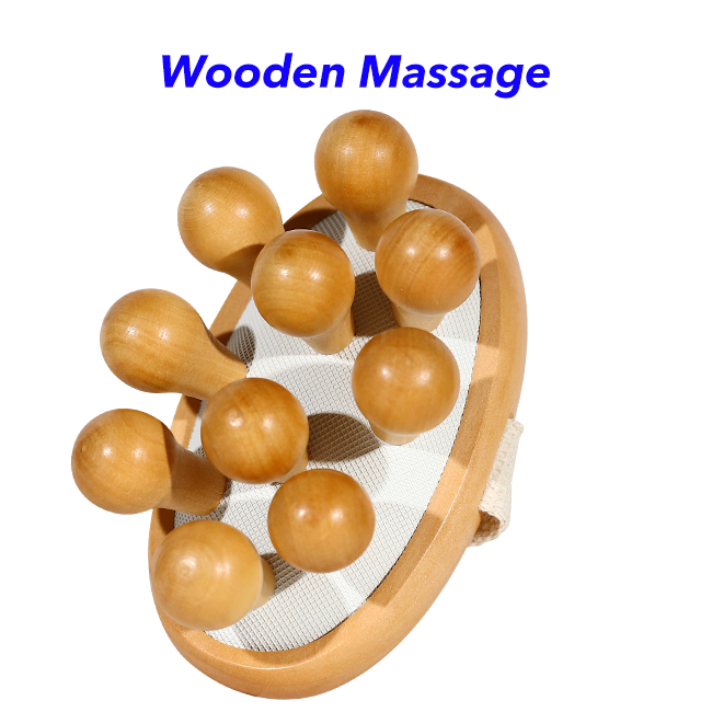 Cellulite Bath Brushes Lymphatic Blood Circulation Natural Wooden Massage Brush for Body Massage