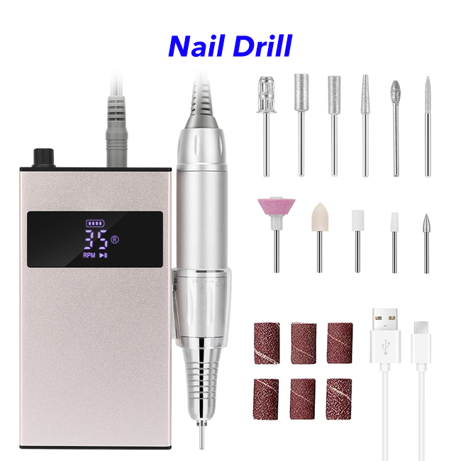 36W High Power Professional 35000Rpm Portable Nail Drill Machine