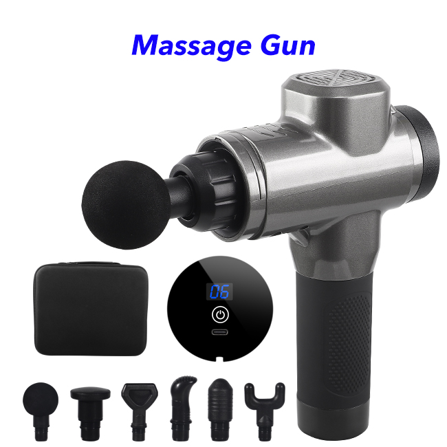 Portable 6 Speeds Handheld Vibration Deep Tissue Muscle Massage Gun for Pain Relief
