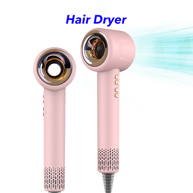 Powerful Fast Drying 110000rpm Ionic Hair Dryer Blow Dryer Fast Dry Low Noise Blow Dryer(Pink)