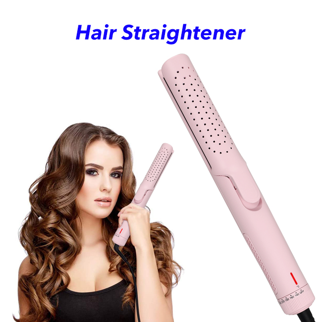 2 In 1 Hair Straightener And Curler Flat Iron Air Flow Hair Straightener With Cooling Function