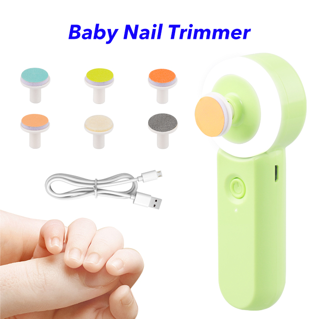 New Arrival Nail file Electric Nail Trimmer Automatic Baby Nail Clippers(Green)
