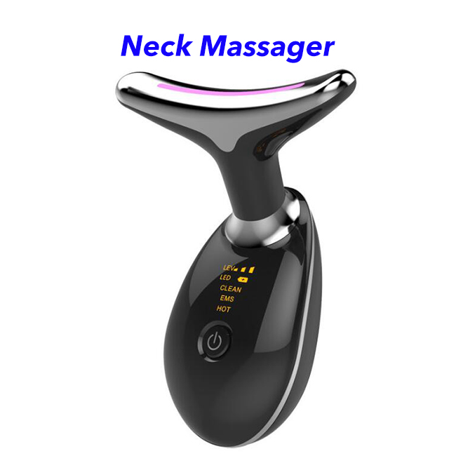 3 Modes Neck Massage Cordless Intelligent With Heat Smart Portable Electric Neck Massager (Black)