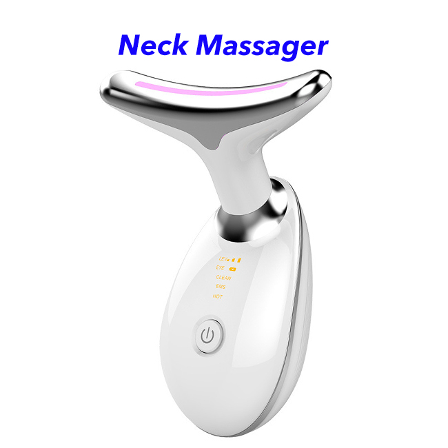 3 Modes Neck Massage Cordless Intelligent With Heat Smart Portable Electric Neck Massager (White)