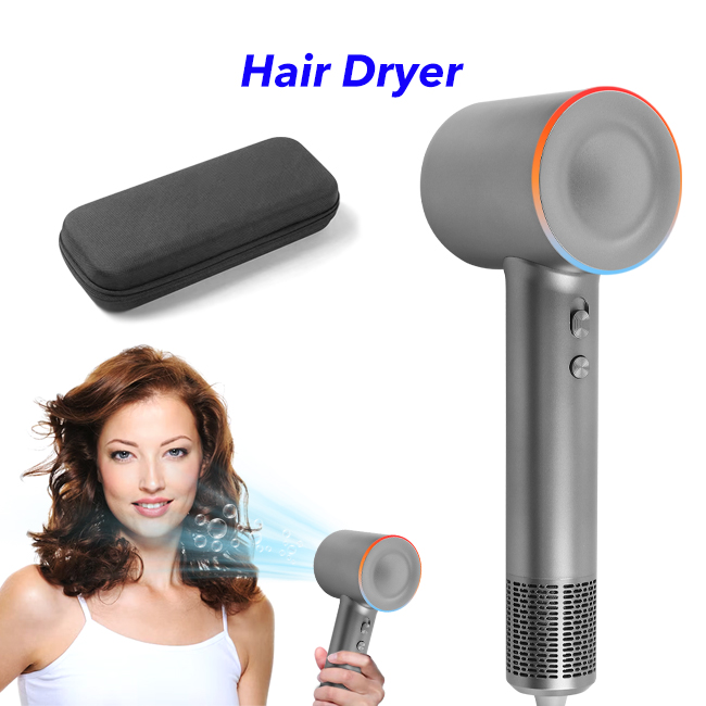 Professional Light Weight Hair Blow Dryer New One Step Portable Negative Ion Hair Dryer(Grey)