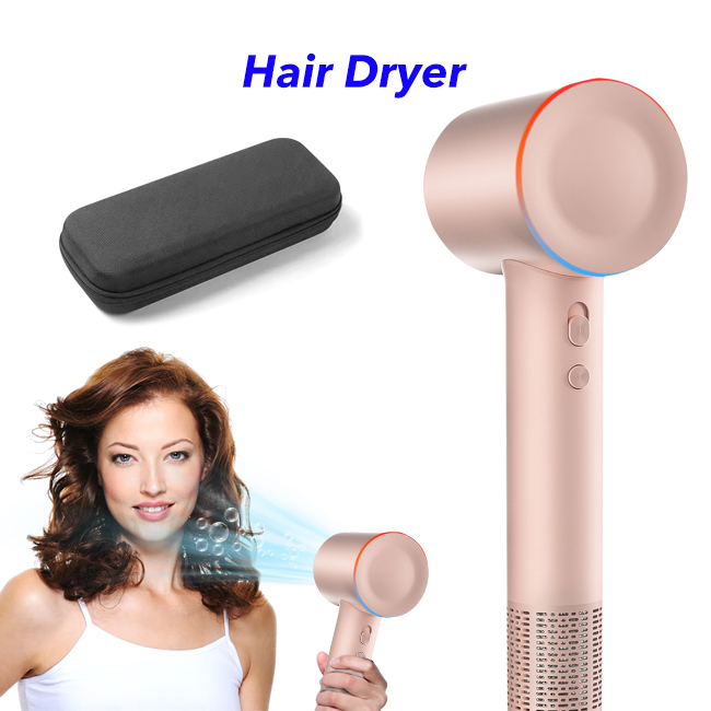 Professional Light Weight Hair Blow Dryer New One Step Portable Negative Ion Hair Dryer(Pink)