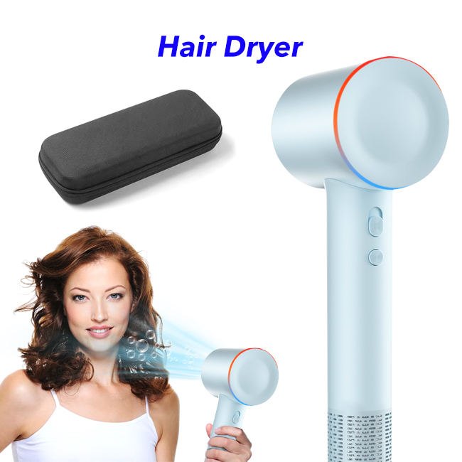 Professional Light Weight Hair Blow Dryer New One Step Portable Negative Ion Hair Dryer(Blue)