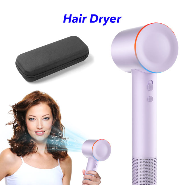 Professional Light Weight Hair Blow Dryer New One Step Portable Negative Ion Hair Dryer(Purple)