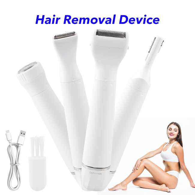Electric Razor 4 In 1 Womens Facial Body Painless Electric Hair Remover